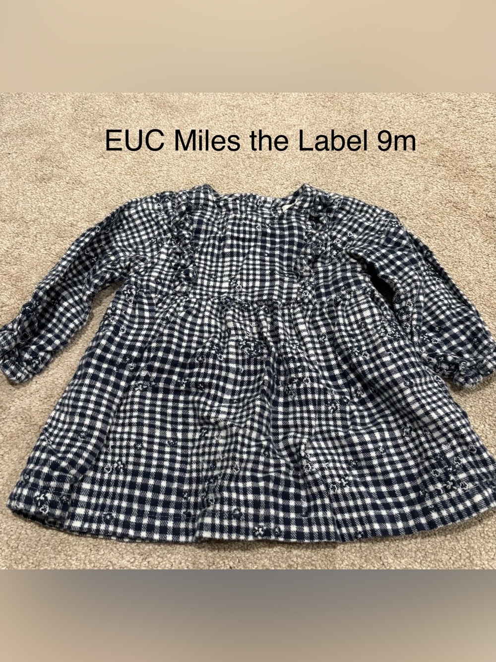 Gingham Baby Dress - 9M